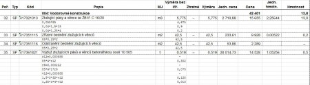 Oddíl 004 - vodorovné konstrukce